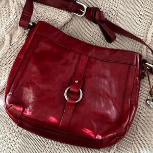 Worthington | Vintage Real Leather Red Bag